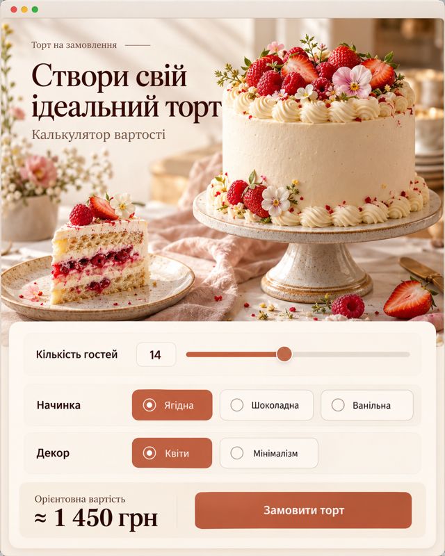Калькулятор для кондитерки